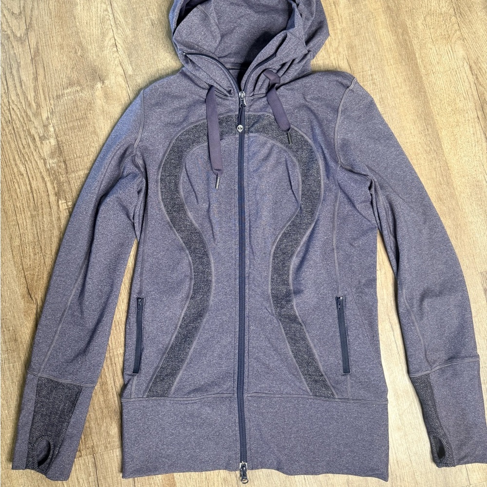 lululemon athletica Heathered Purple Hooded Full-Zip Jacket